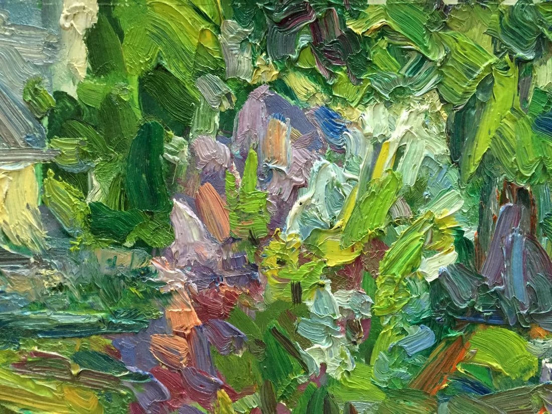 Abstract oil painting Green garden Dupliy Sergey Alexandrov - 2