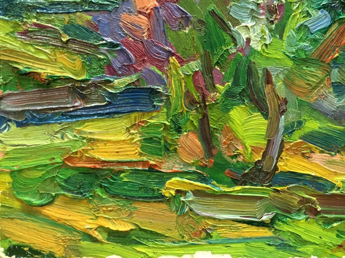 Abstract oil painting Green garden Dupliy Sergey Alexandrov - 3