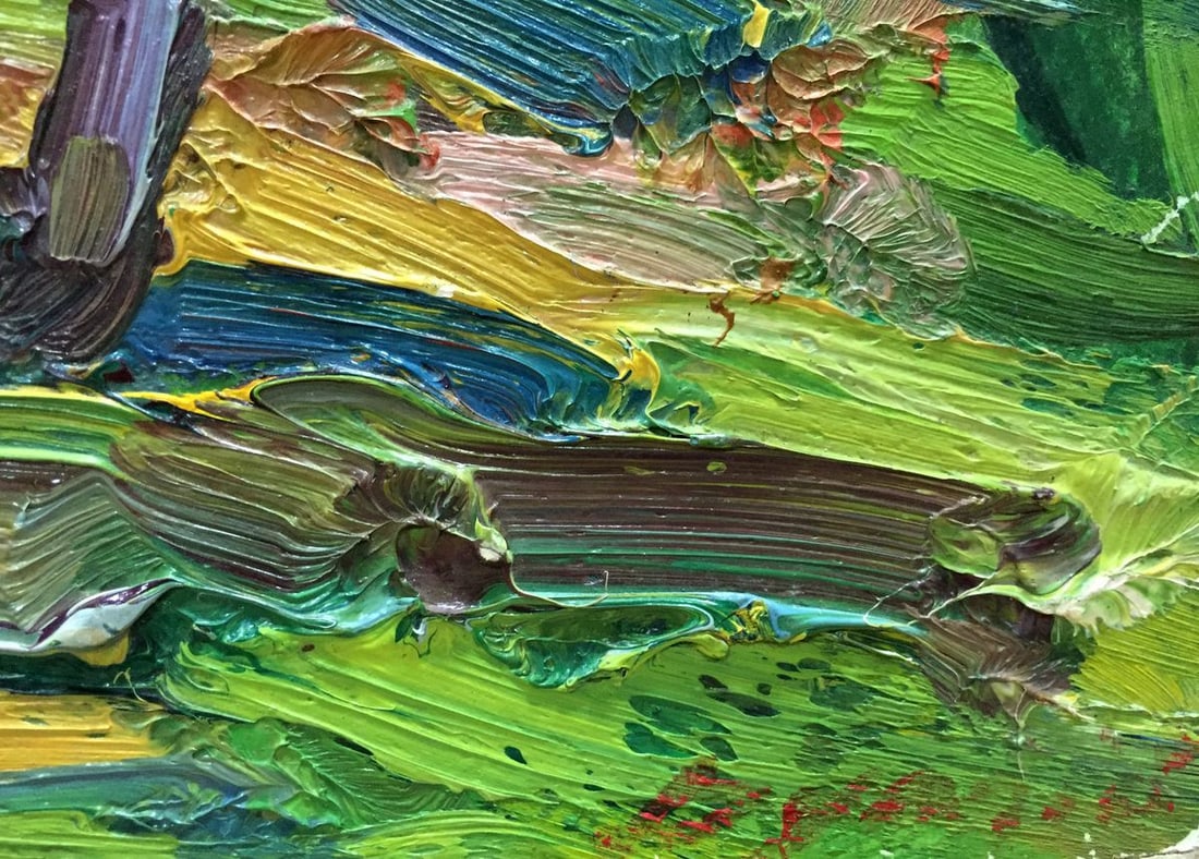 Abstract oil painting Green garden Dupliy Sergey Alexandrov - 4