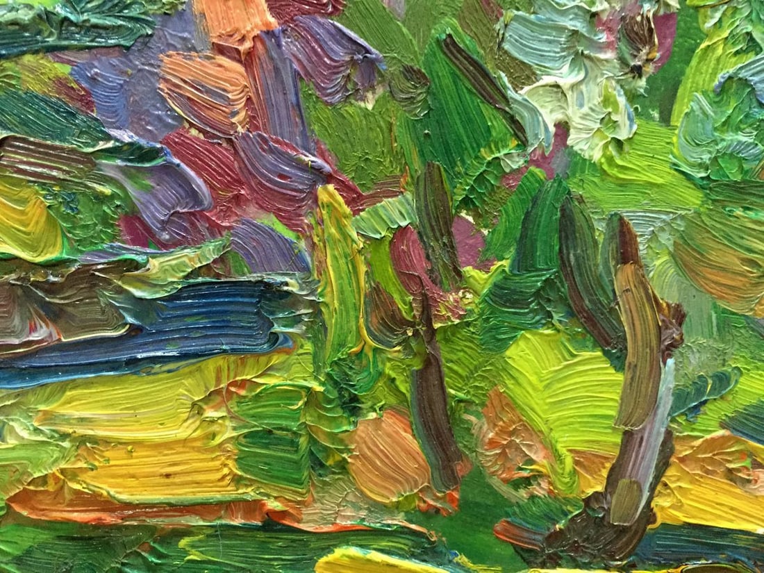 Abstract oil painting Green garden Dupliy Sergey Alexandrov - 5