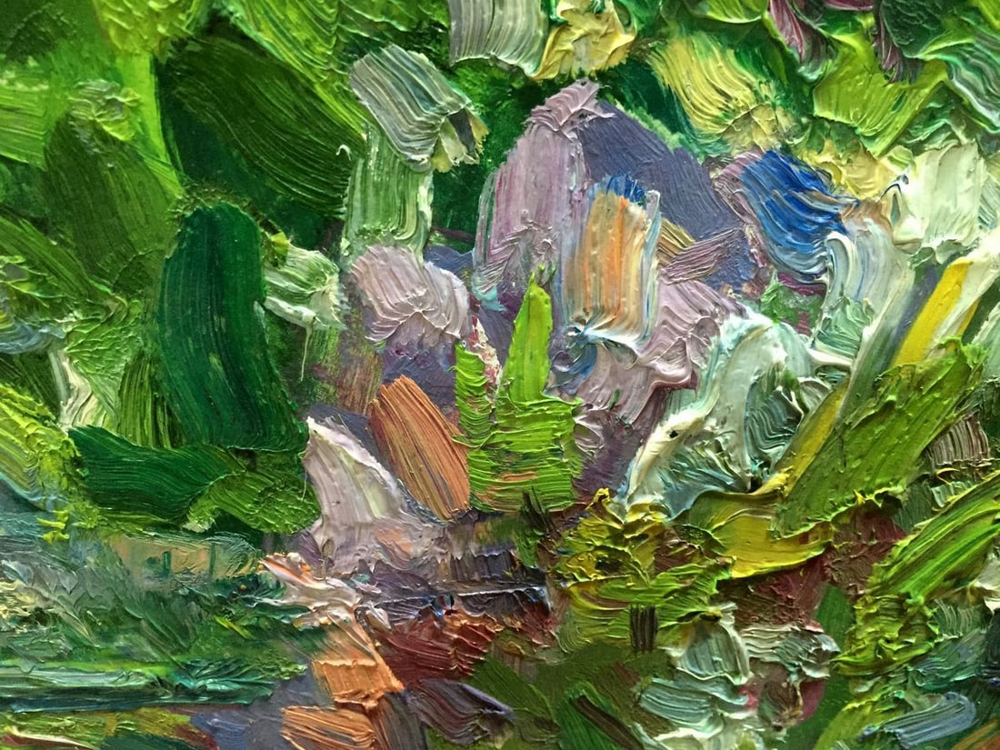 Abstract oil painting Green garden Dupliy Sergey Alexandrov - 6
