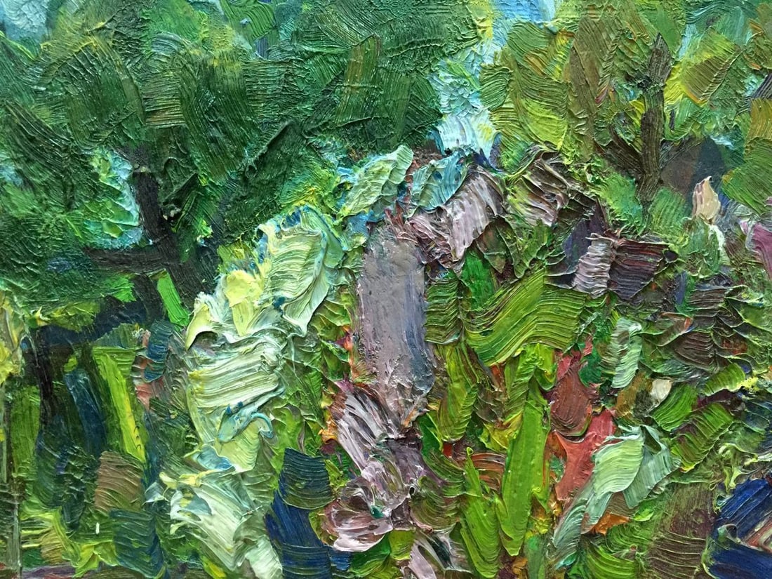 Abstract oil painting Green garden Dupliy Sergey Alexandrov - 2