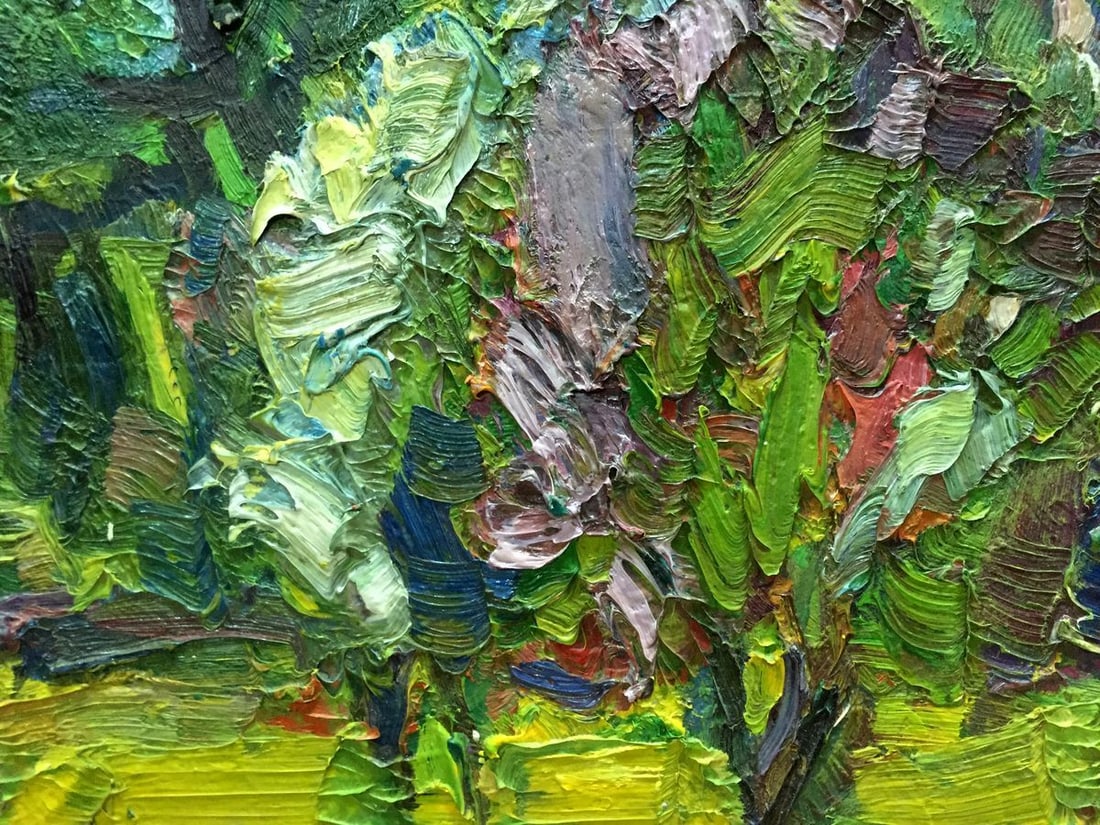 Abstract oil painting Green garden Dupliy Sergey Alexandrov - 3