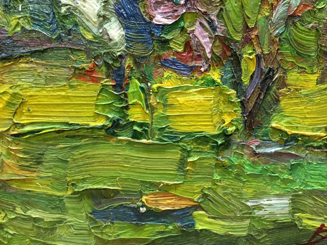 Abstract oil painting Green garden Dupliy Sergey Alexandrov - 4