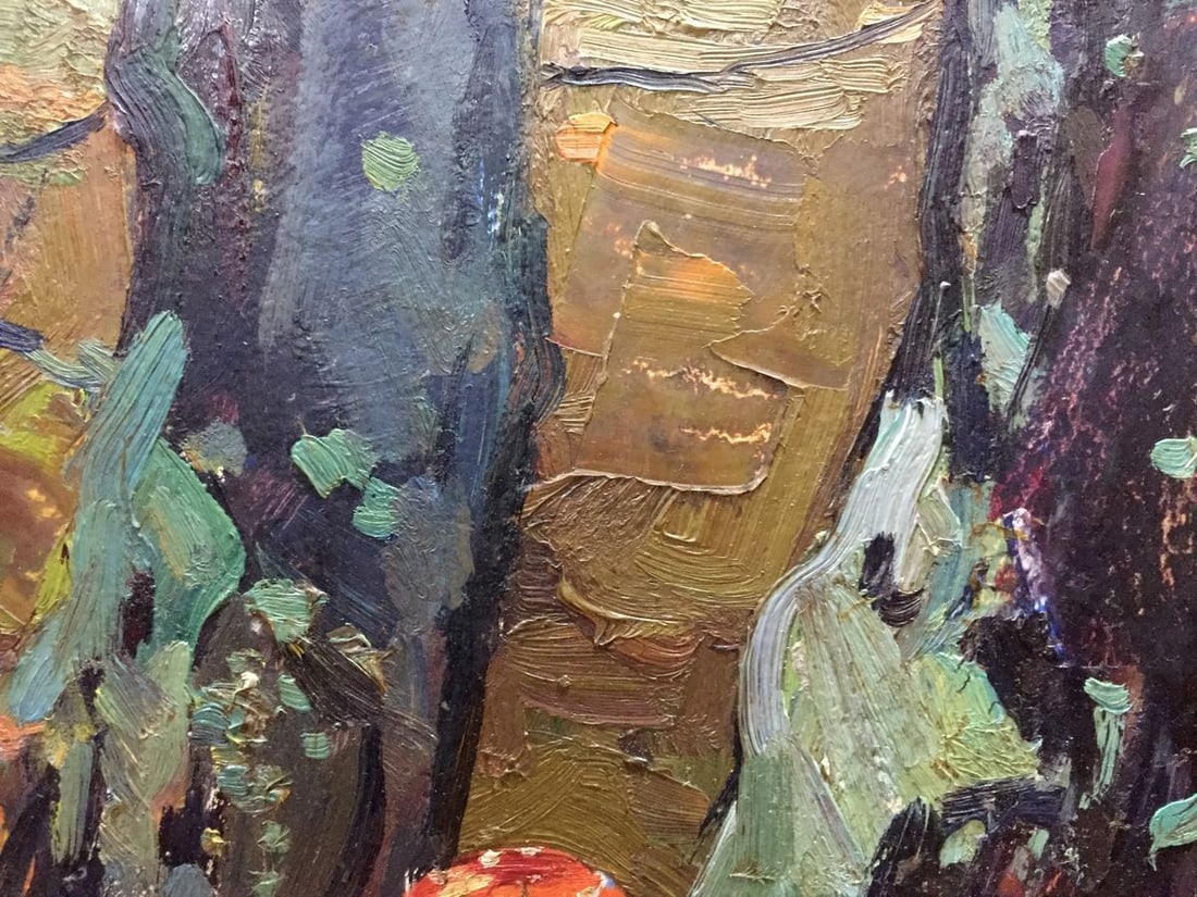 Oil painting Mushroom glade Moses Faybovich Gantman - 2