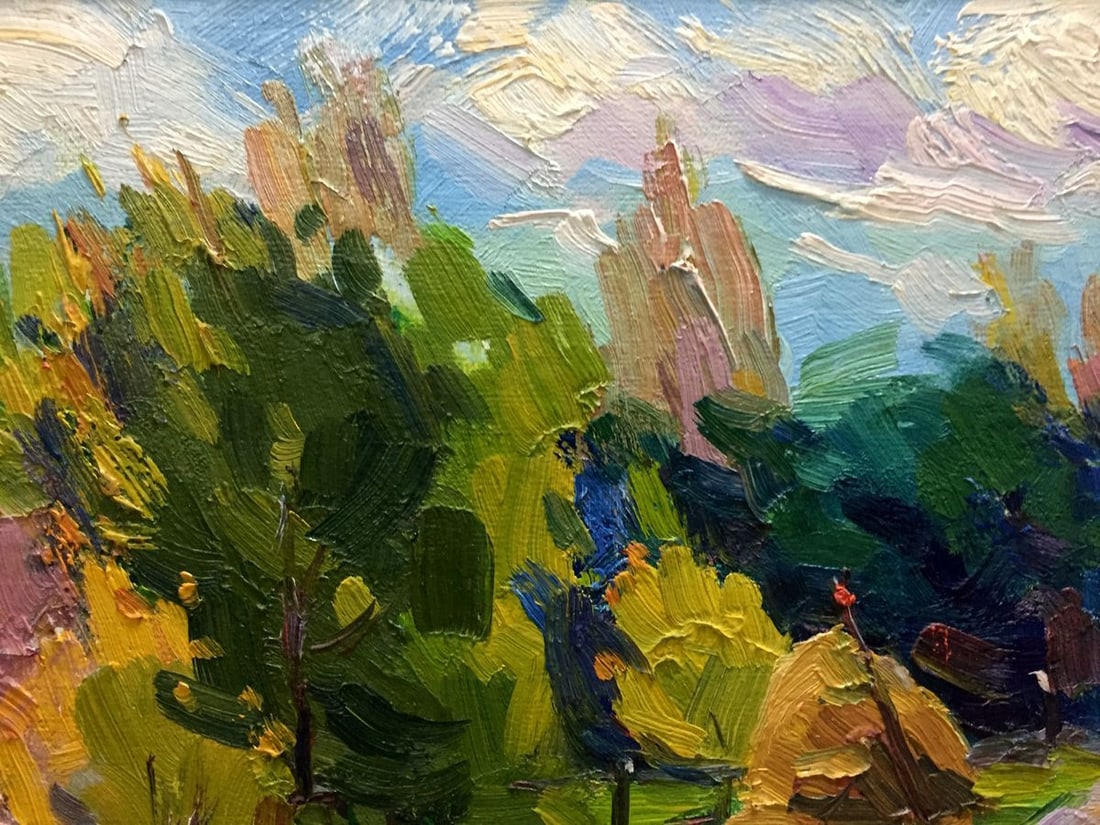 Oil painting Household yard Pidgayko L. S - 7
