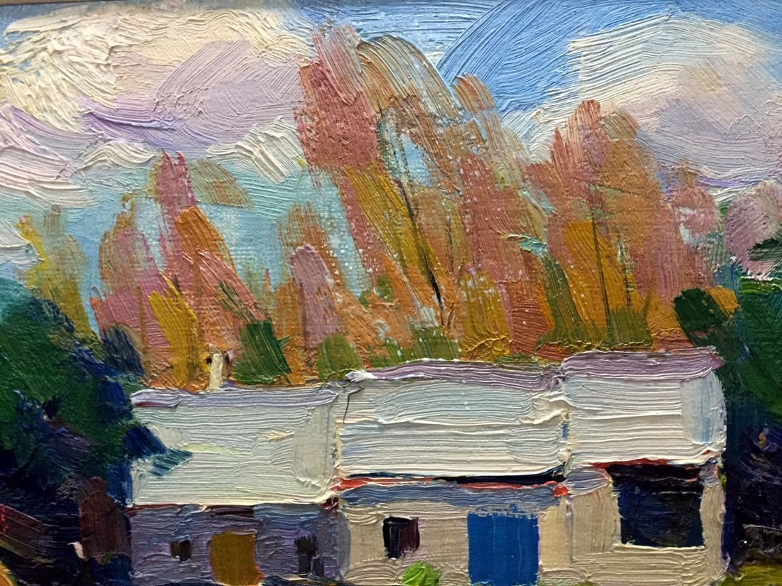 Oil painting Household yard Pidgayko L. S - 8