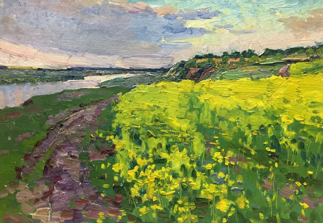 Oil painting Flower field Mordovets Andrey Nikitich: Title: Oil painting Flower field Mordovets Andrey Nikitich Description: NoVern 141 *** ABOUT THIS PAINTING *** * TITLE: "Flower field" * ARTISTS: Mordovets Andrey Nikitich * SIZE: 34.5x48.5 cm/'13.38x