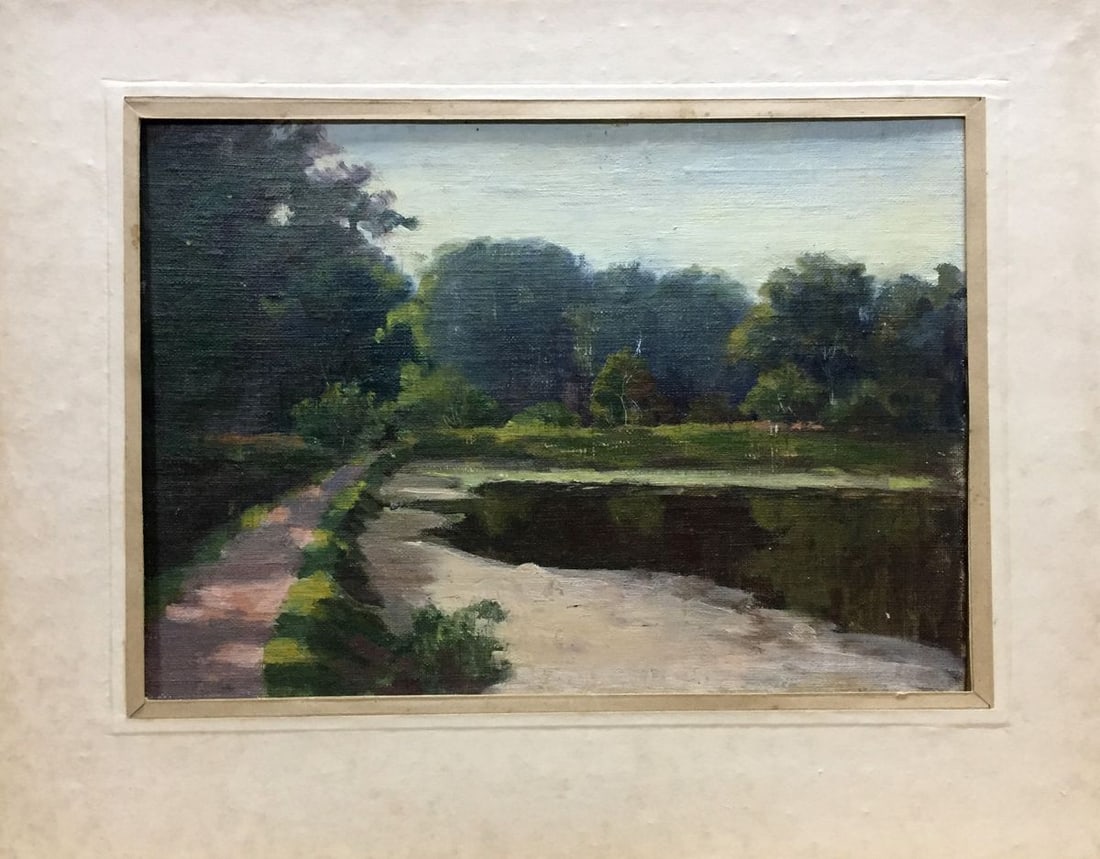 Oil painting Road to the forest: Title: Oil painting Road to the forest Description: NoVern 146 *** ABOUT THIS PAINTING *** * TITLE: "Road to the forest" * SIZE: 25x35 cm/'9.84x13.77 inches' * MEDIUM: oil, cardboard * HAND PAINTED: O