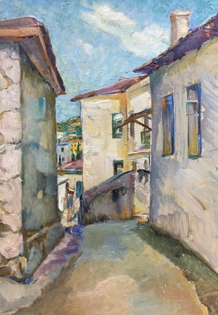 Oil painting The streets of the town Pushkareva Viola Alekseevna (1 of 11)