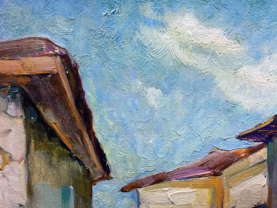 Oil painting The streets of the town Pushkareva Viola Alekseevna - 2
