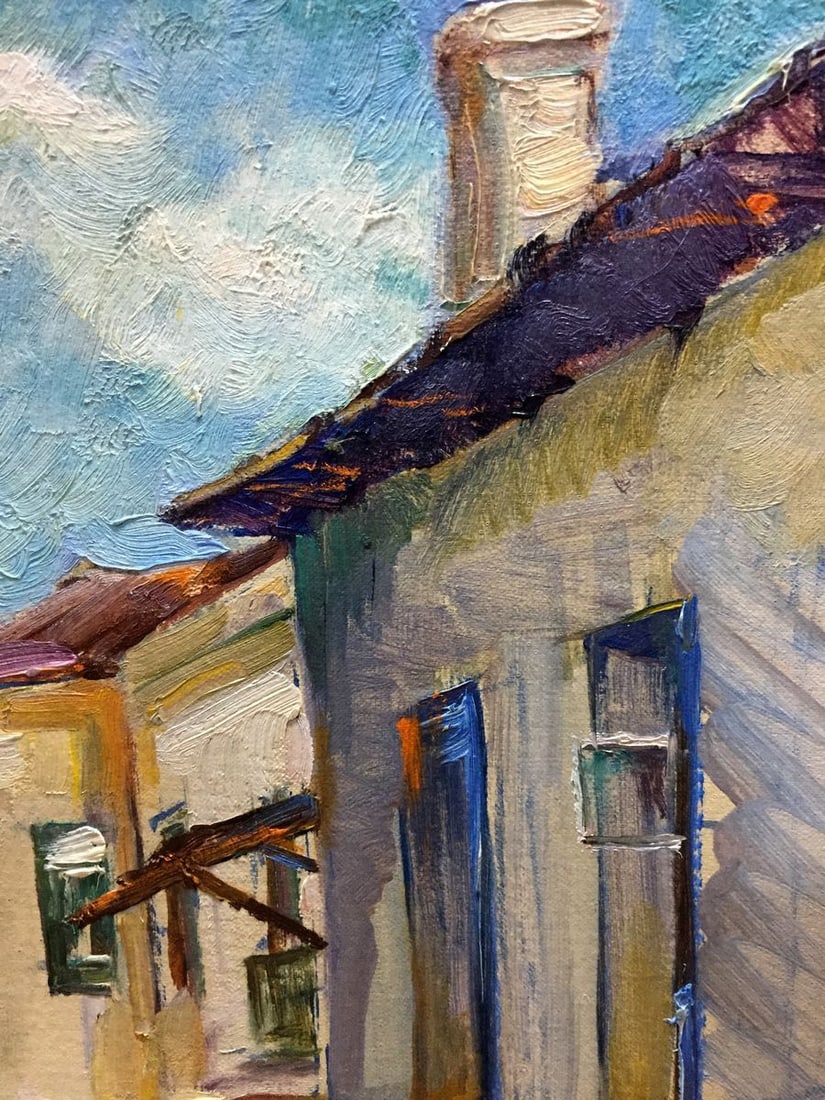 Oil painting The streets of the town Pushkareva Viola Alekseevna - 3