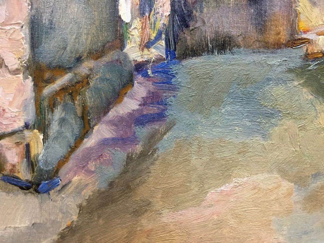 Oil painting The streets of the town Pushkareva Viola Alekseevna - 6