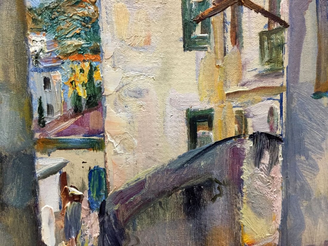 Oil painting The streets of the town Pushkareva Viola Alekseevna - 7