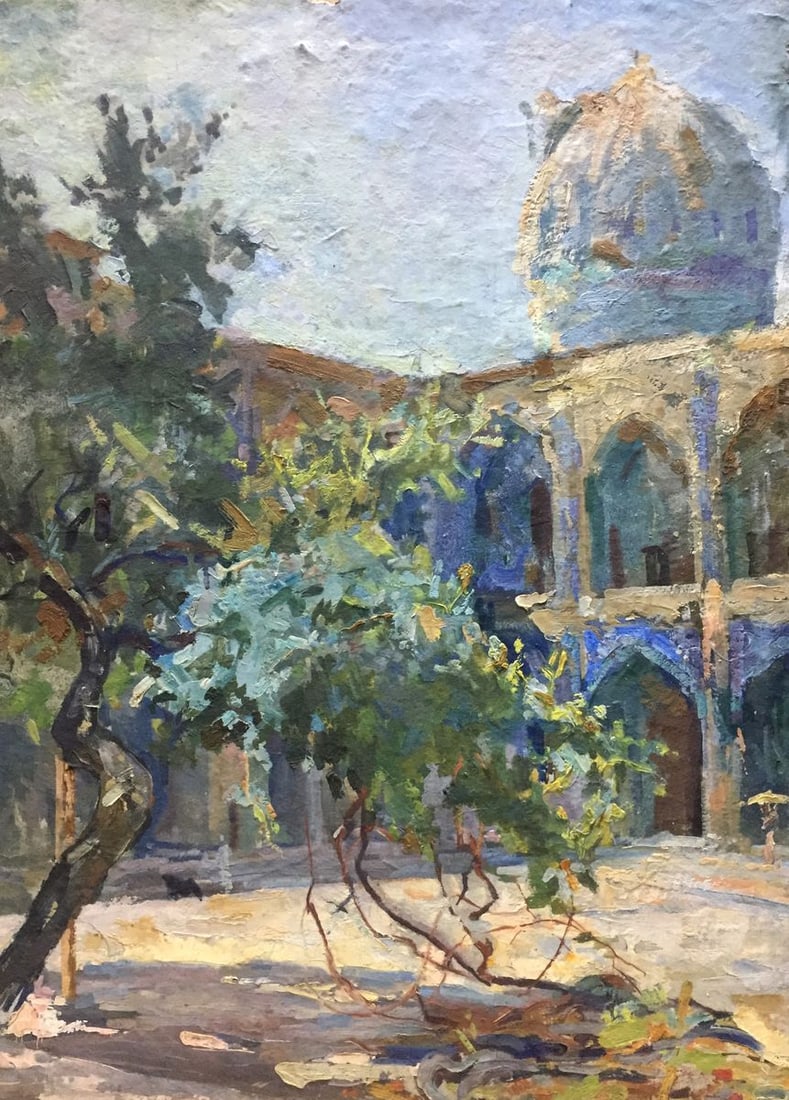 Oil painting Dreamer's Yard Puzyrevich Alexander Adamovich: Title: Oil painting Dreamer's Yard Puzyrevich Alexander Adamovich Description: NoVern 151 *** ABOUT THIS PAINTING *** * TITLE: "Dreamer's Yard" * ARTISTS: Puzyrevich Alexander Adamovich * SIZE: 69x50 