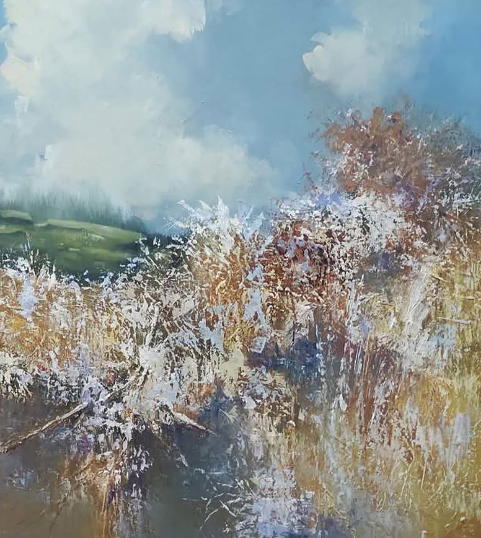 Oil painting Frost in the Field Stepan Verbeshchuk - 5