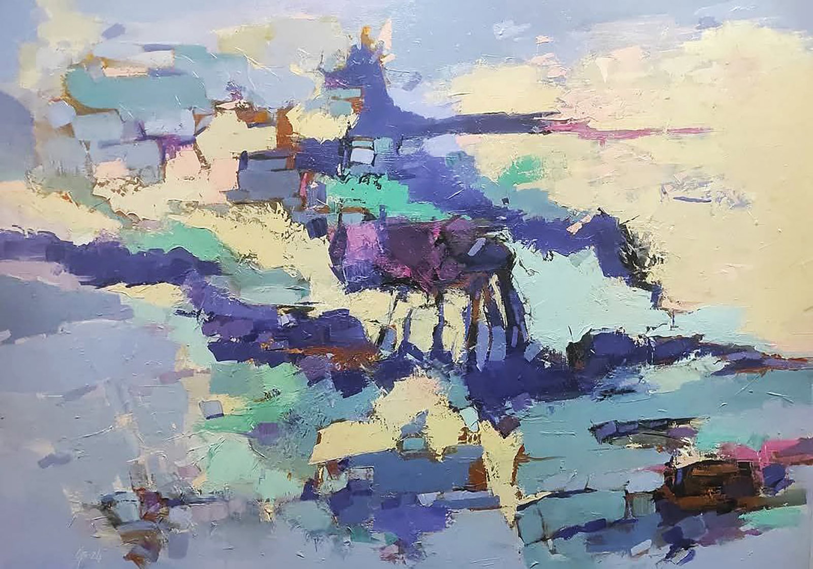 Oil painting Quiet Dawn Among the Mountains Stepan Verbeshchuk (1 of 5)