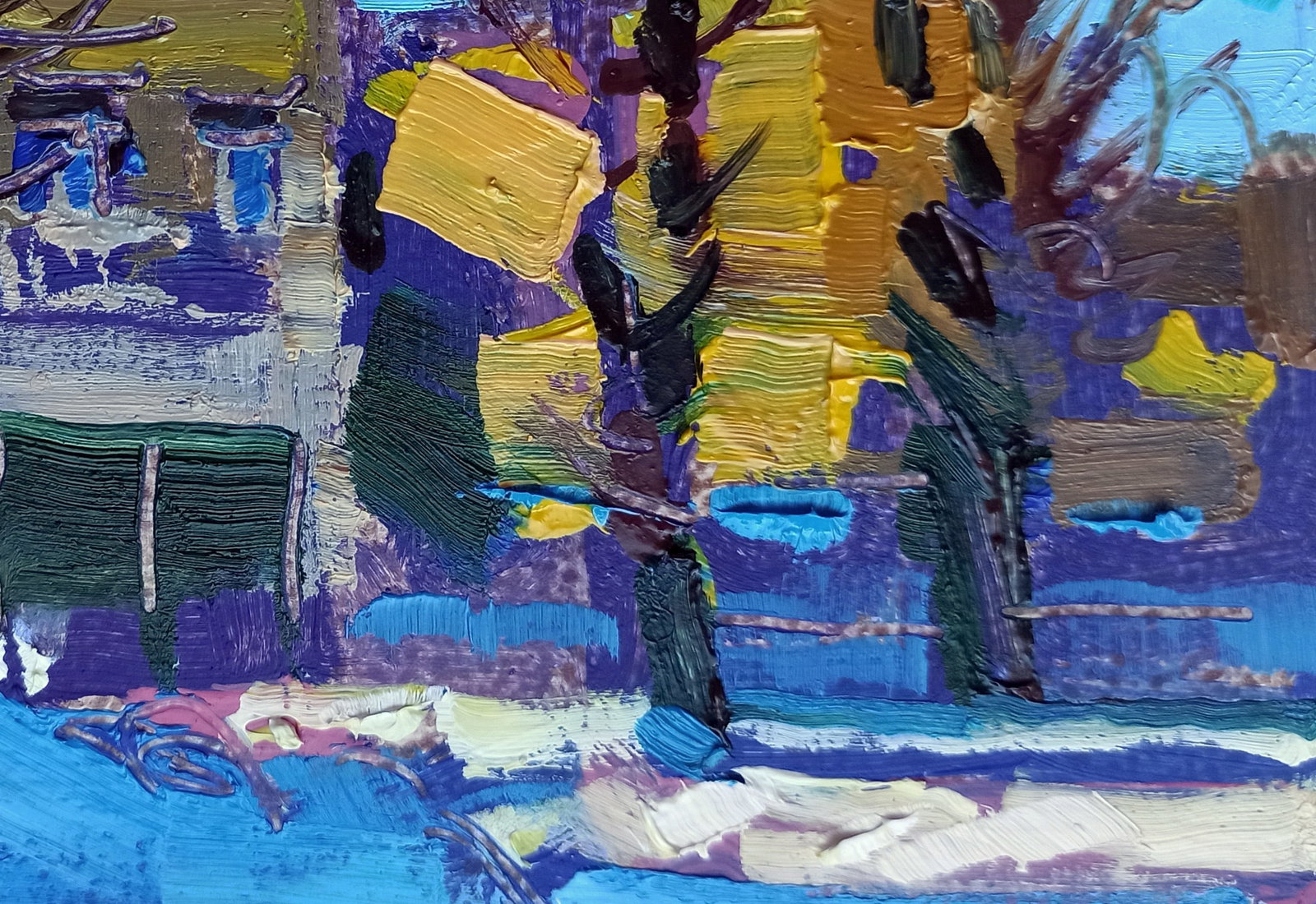 Oil painting Winter sun rays Viktor Khadzhinov - 5