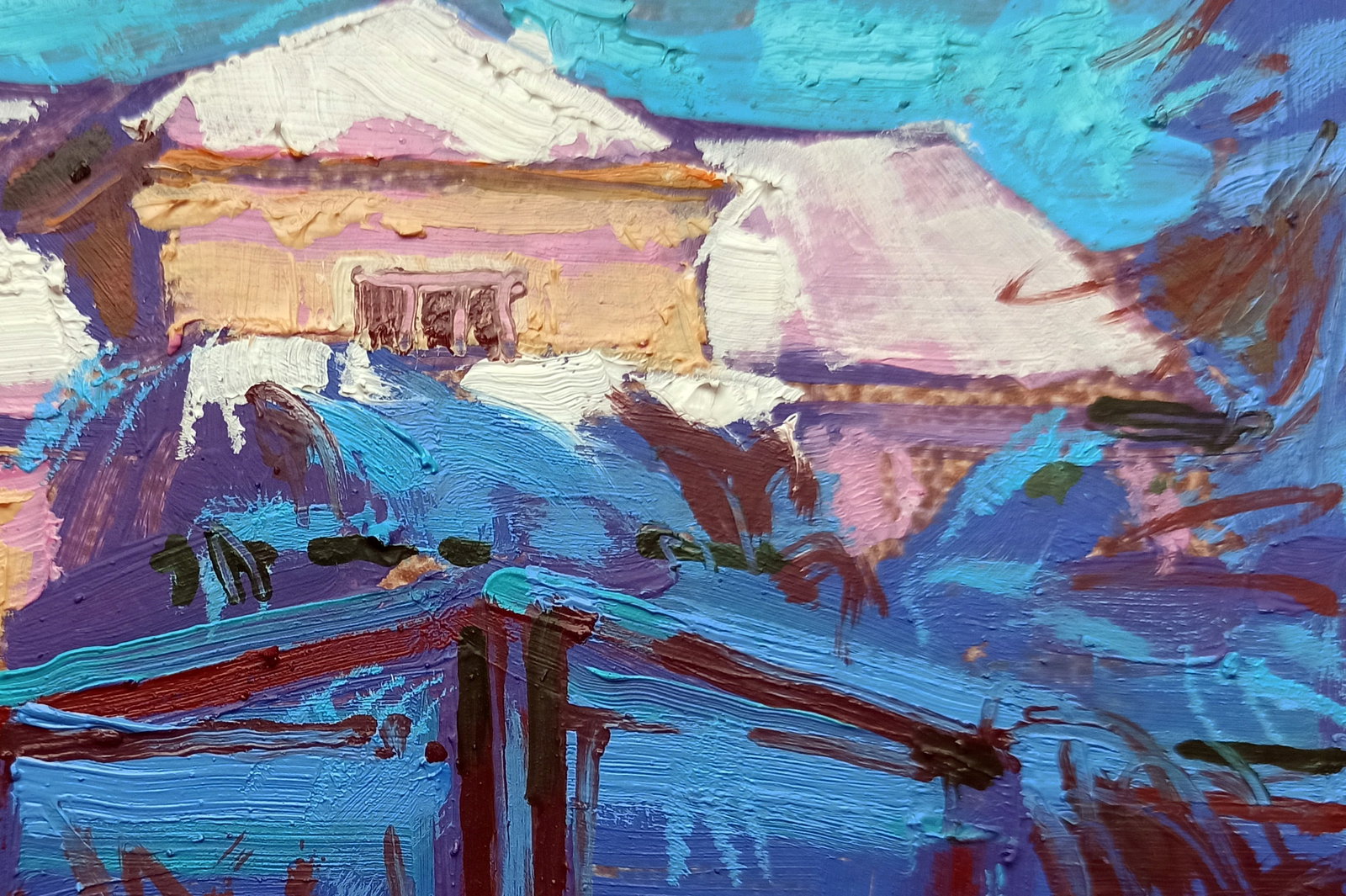 Oil painting Gate to the city museum Viktor Khadzhinov - 3