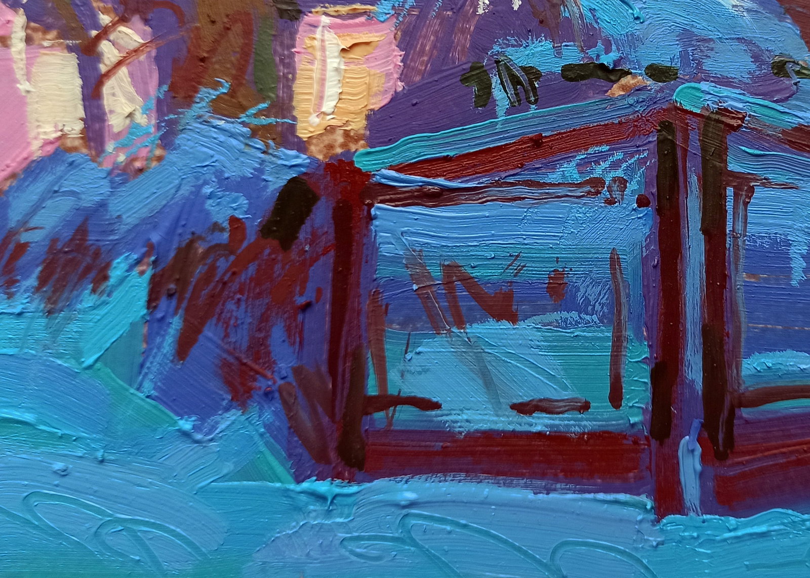 Oil painting Gate to the city museum Viktor Khadzhinov - 4