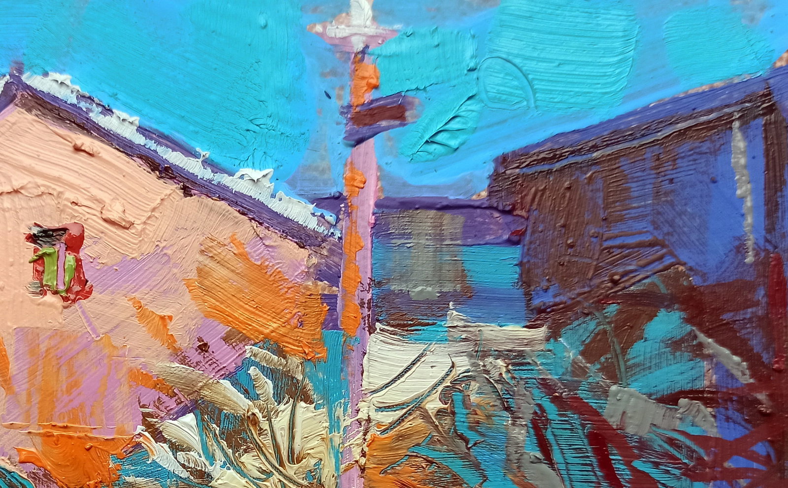 Oil painting Parking in the yard Viktor Khadzhinov - 3
