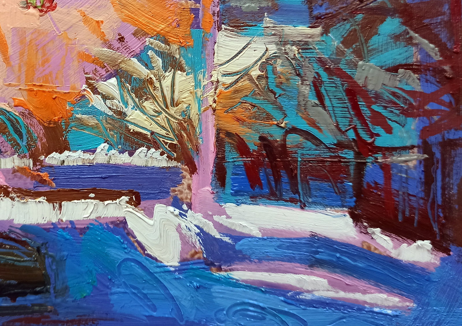Oil painting Parking in the yard Viktor Khadzhinov - 5