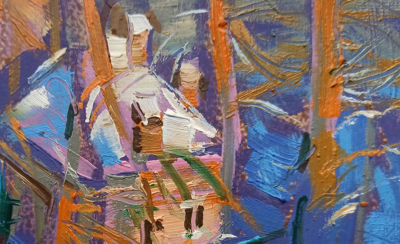 Oil painting In a snowy forest Viktor Khadzhinov - 3