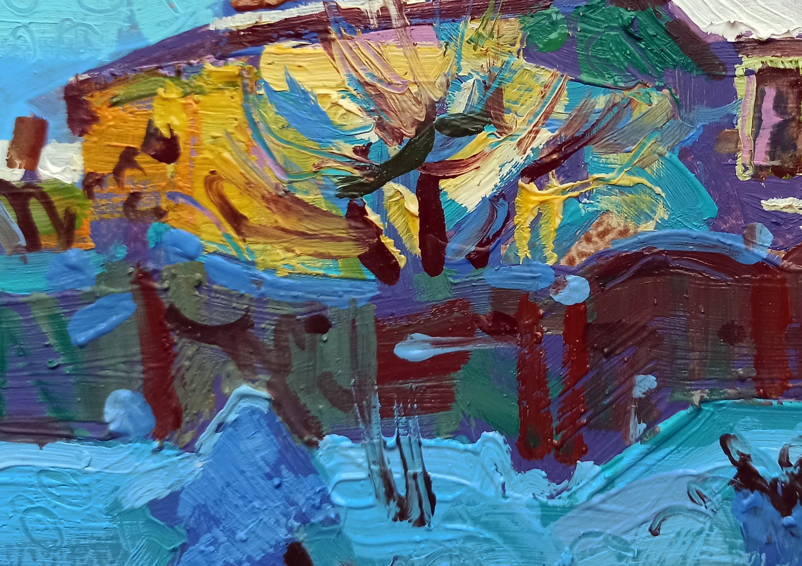 Oil painting Country winter silence Viktor Khadzhinov - 4