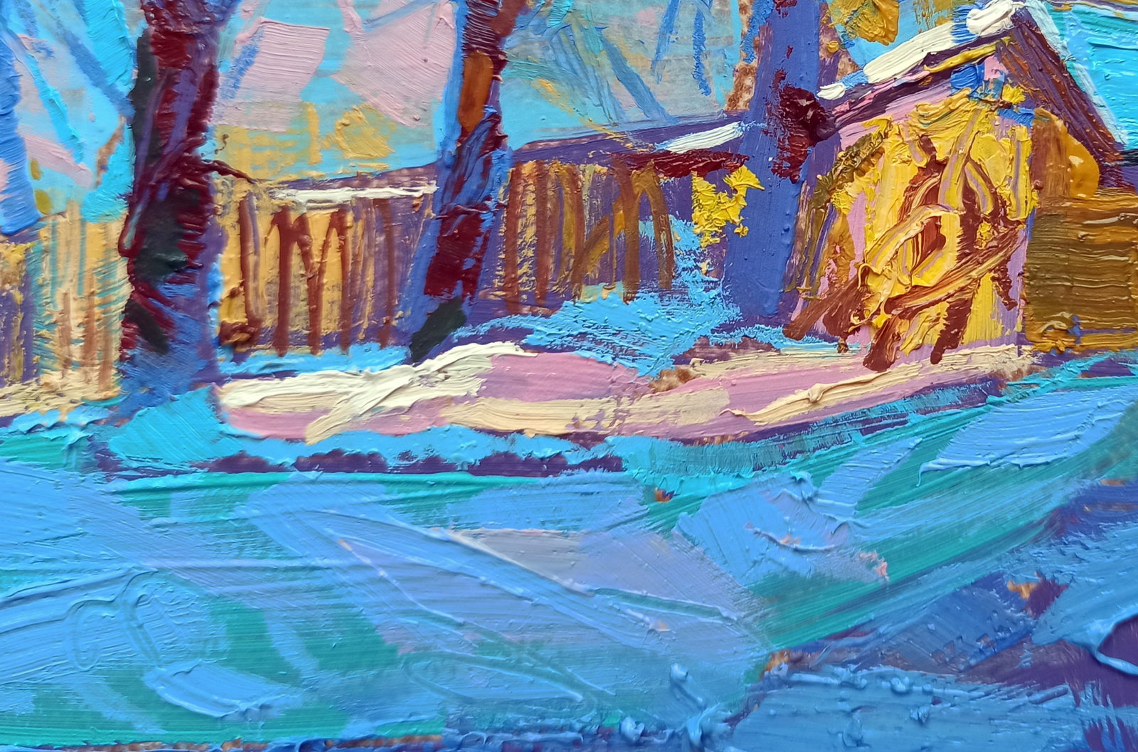 Oil painting Early winter morning Viktor Khadzhinov - 3