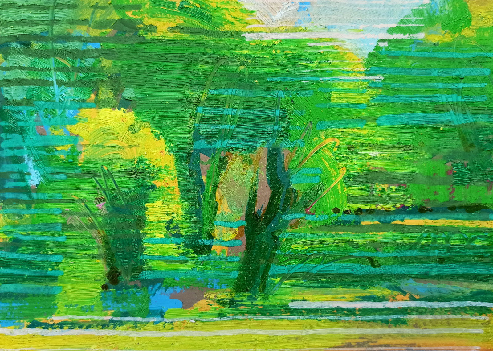 Oil painting Bright sunny day Viktor Khadzhinov: Title: Oil painting Bright sunny day Viktor Khadzhinov Description: 79KHADZ Painter: Viktor Khadzhinov Size: 16x12 cm/6.29x4.72 inches Components: oil, cardboard Original painting CONDITION: excellent