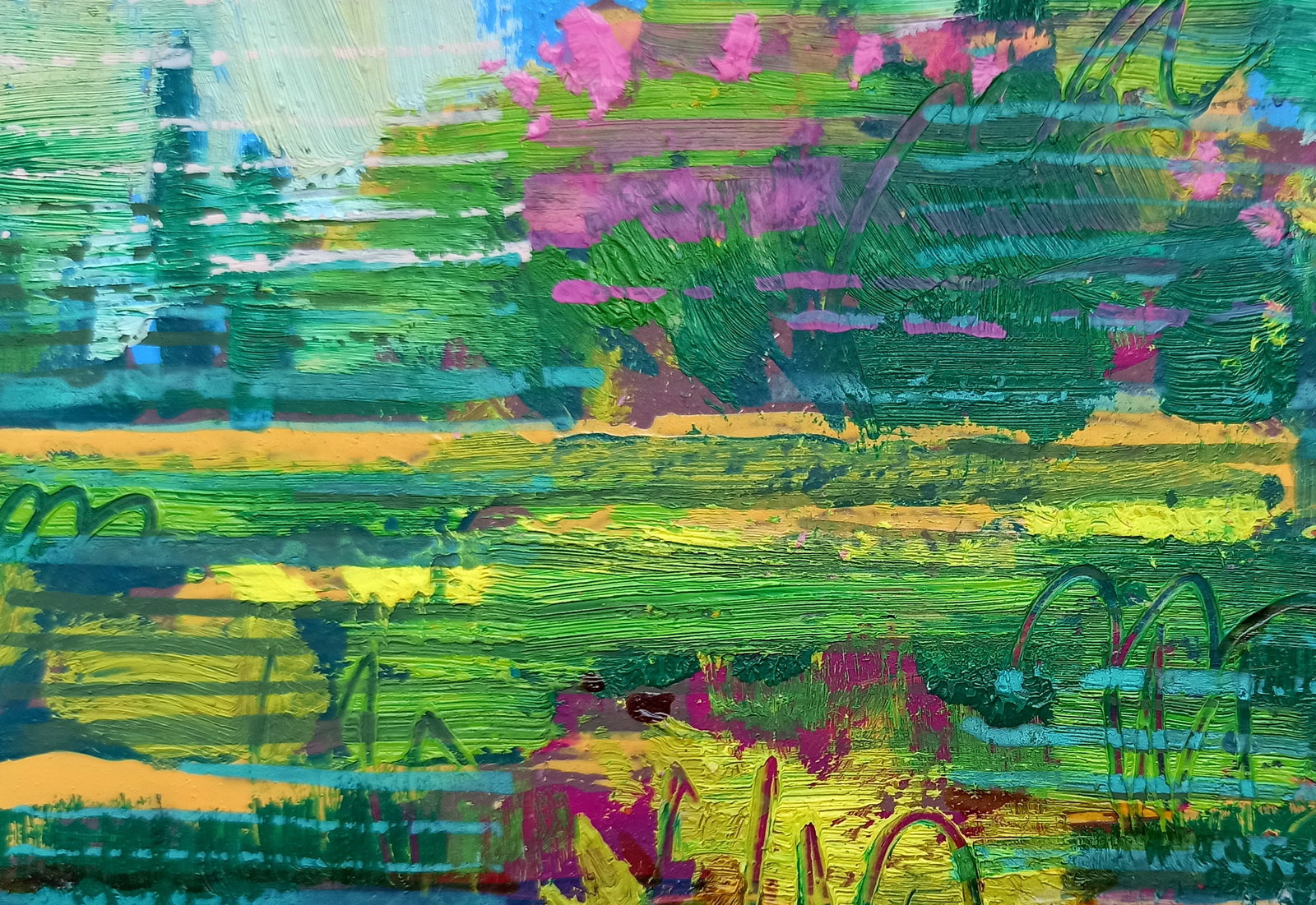 Oil painting Flowering meadows Viktor Khadzhinov - 2