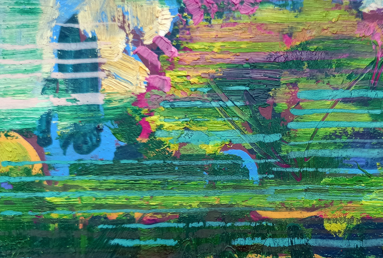 Oil painting Garden outside the city Viktor Khadzhinov - 2
