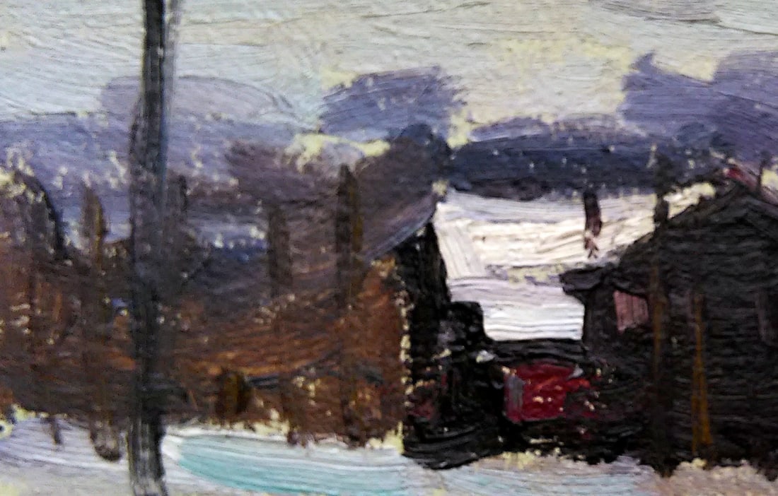 Oil painting Late afternoon in winter Viktor Khadzhinov - 2