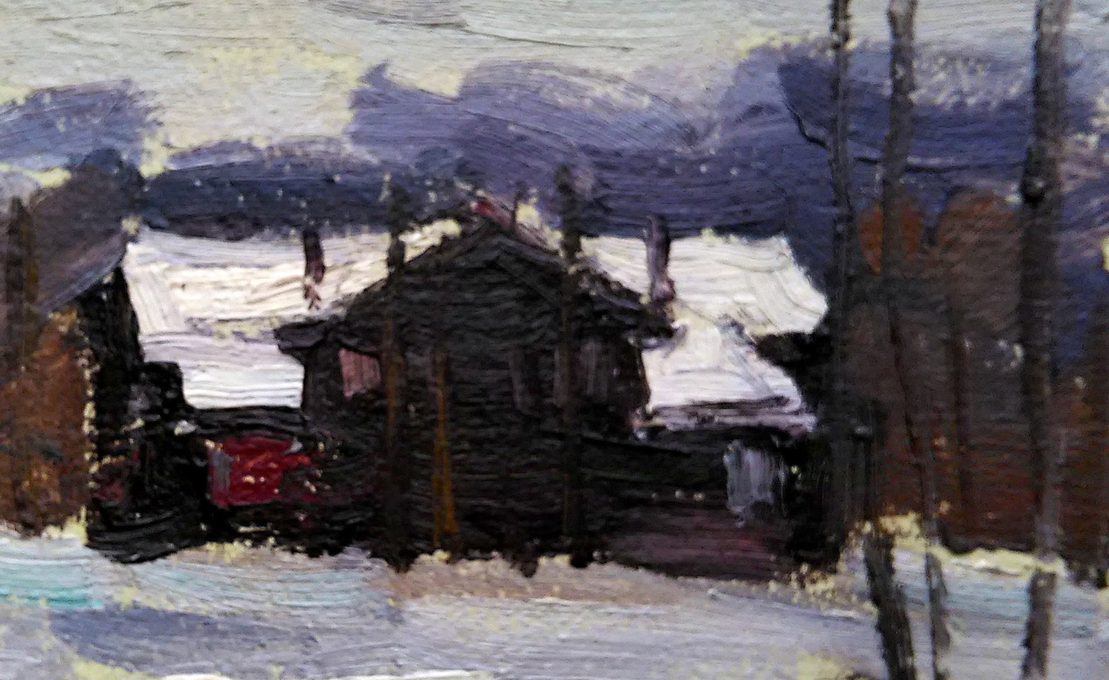 Oil painting Late afternoon in winter Viktor Khadzhinov - 3