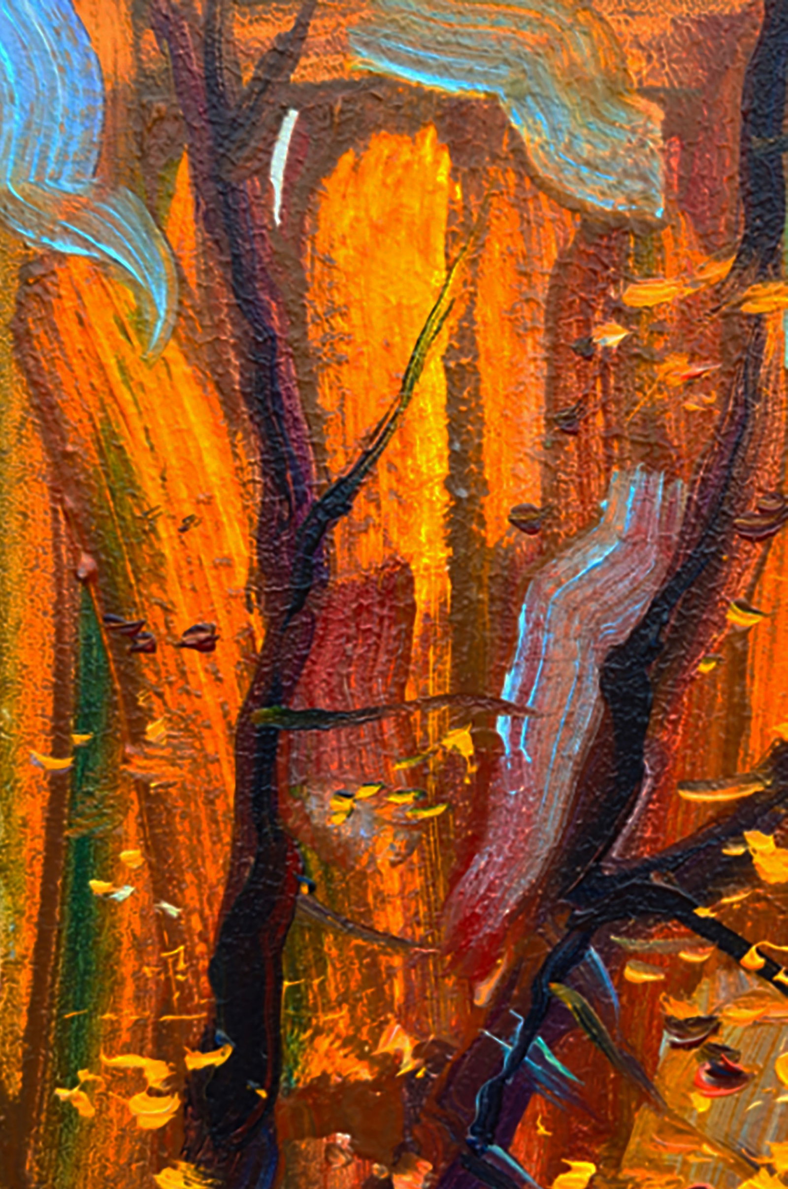 Oil painting Autumn gold in the forest Yuri Shkrob - 2