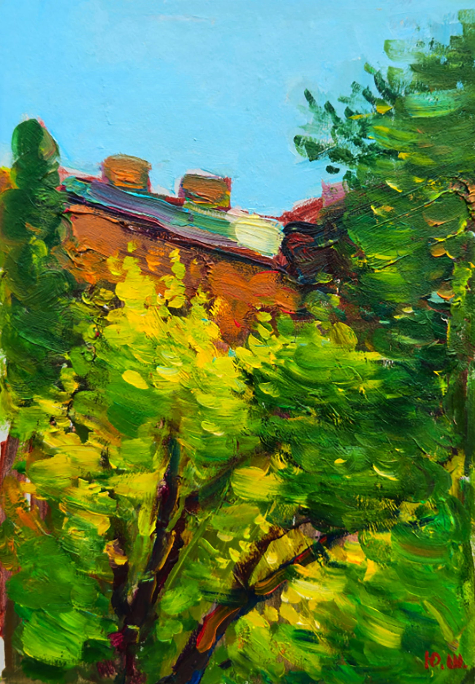 Oil painting The first day of summer Yuri Shkrob: Title: Oil painting The first day of summer Yuri Shkrob Description: 39SHKR Painter: Yuri Shkrob Size: 18?13 cm/7.08x5.11 inches Components: oil, cardboard Original painting CONDITION: excellent ARTIS