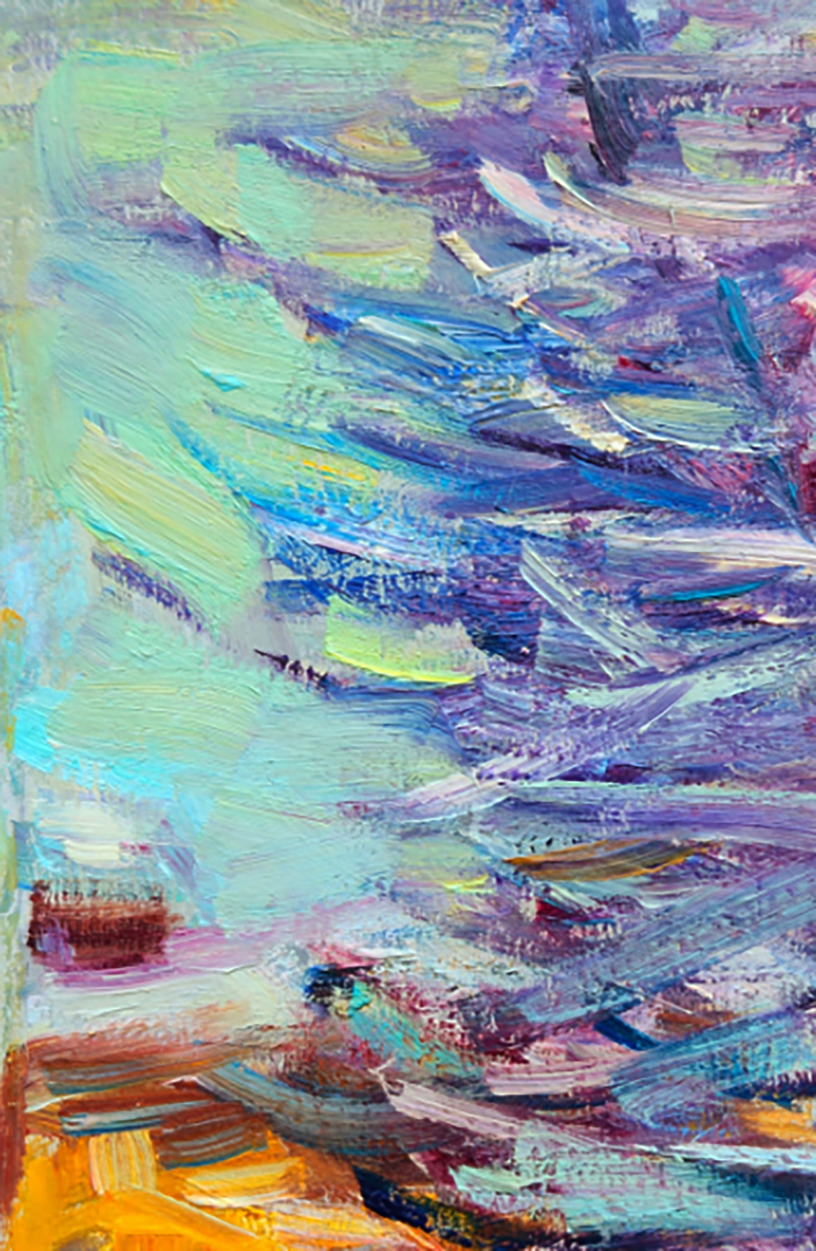 Oil painting Snowy morning outside the window Yuri Shkrob - 2