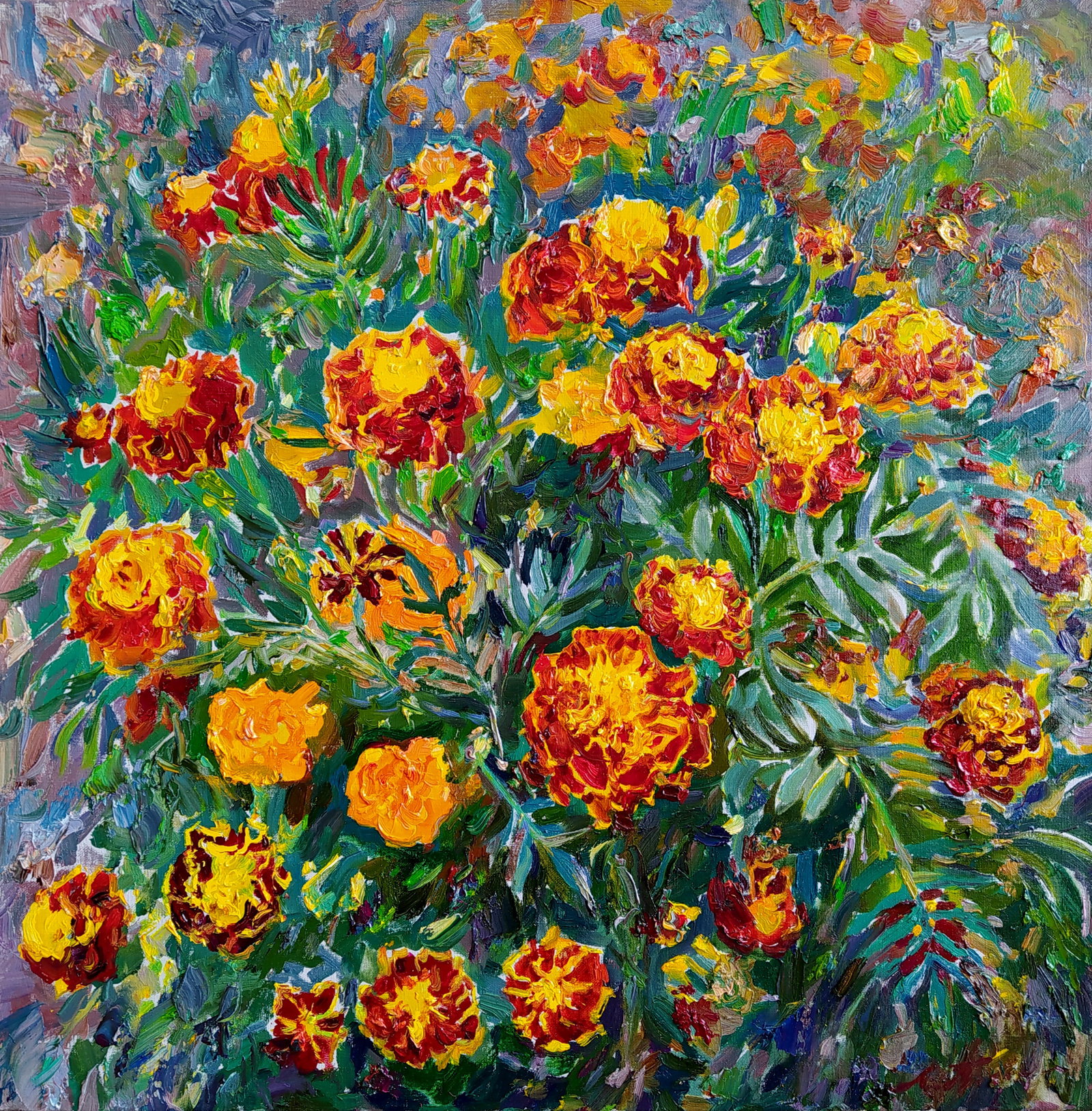 Oil painting Marigold Leonid Pavlenko (1 of 5)