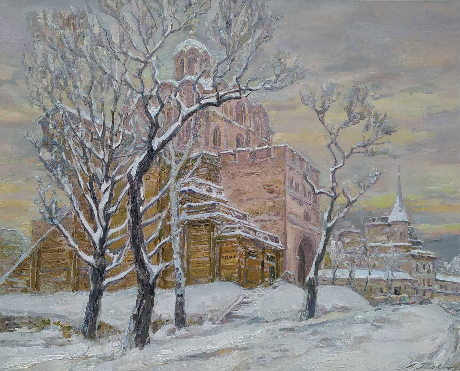 Oil painting Golden Gate Leonid Pavlenko: Title: Oil painting Golden Gate Leonid Pavlenko Description: 38PAVL Painter: Leonid Pavlenko Size: 60x80 cm/23.62x31.49 inches Components: oil, canvas Original painting CONDITION: excellent ARTIST: Bo