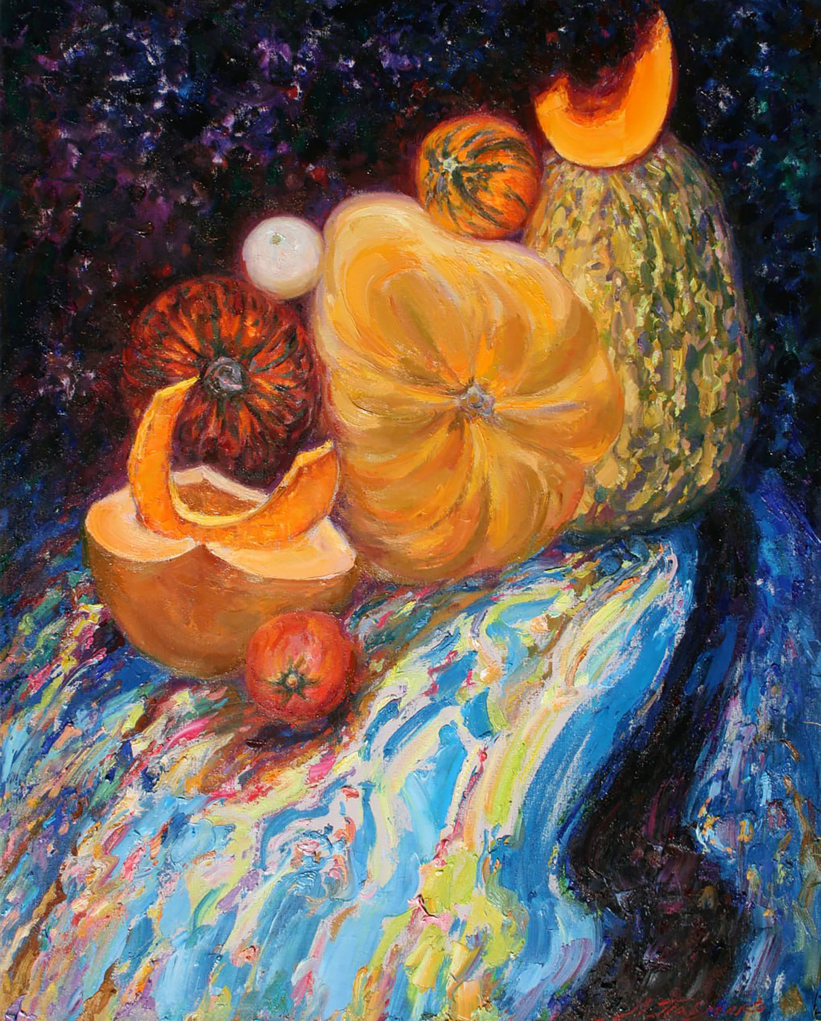 Oil painting The moon has risen Leonid Pavlenko: Title: Oil painting The moon has risen Leonid Pavlenko Description: 48PAVL Painter: Leonid Pavlenko Size: 100x80 cm/39.37x31.49 inches Components: oil, canvas Original painting CONDITION: excellent AR