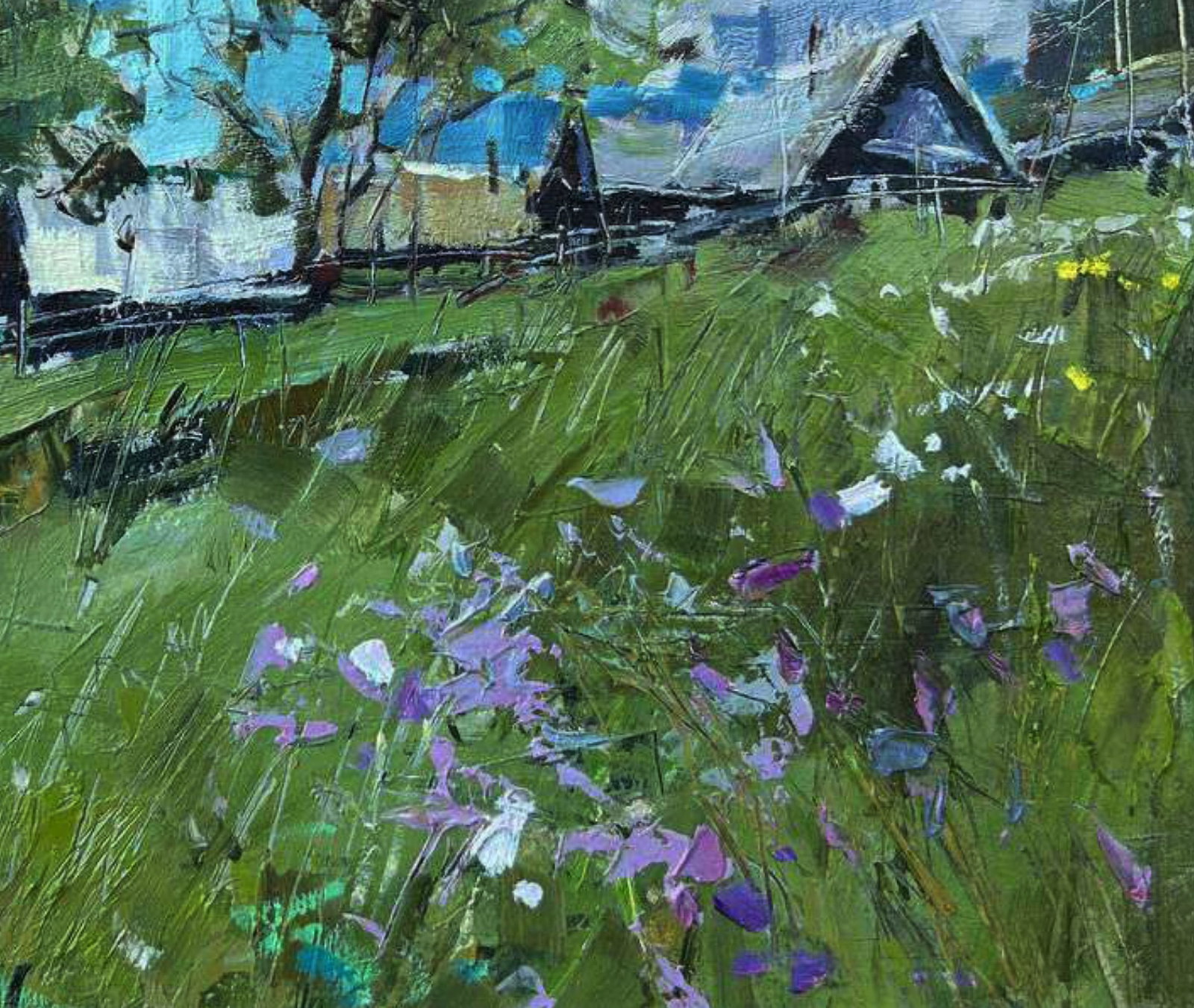 Oil painting Village in the mountains Igor Lysytsya - 6