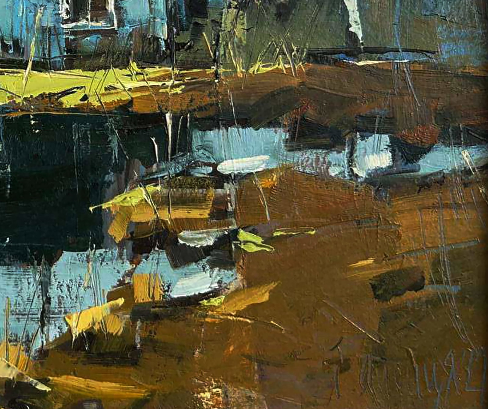 Oil painting House on the swamp Igor Lysytsya - 3
