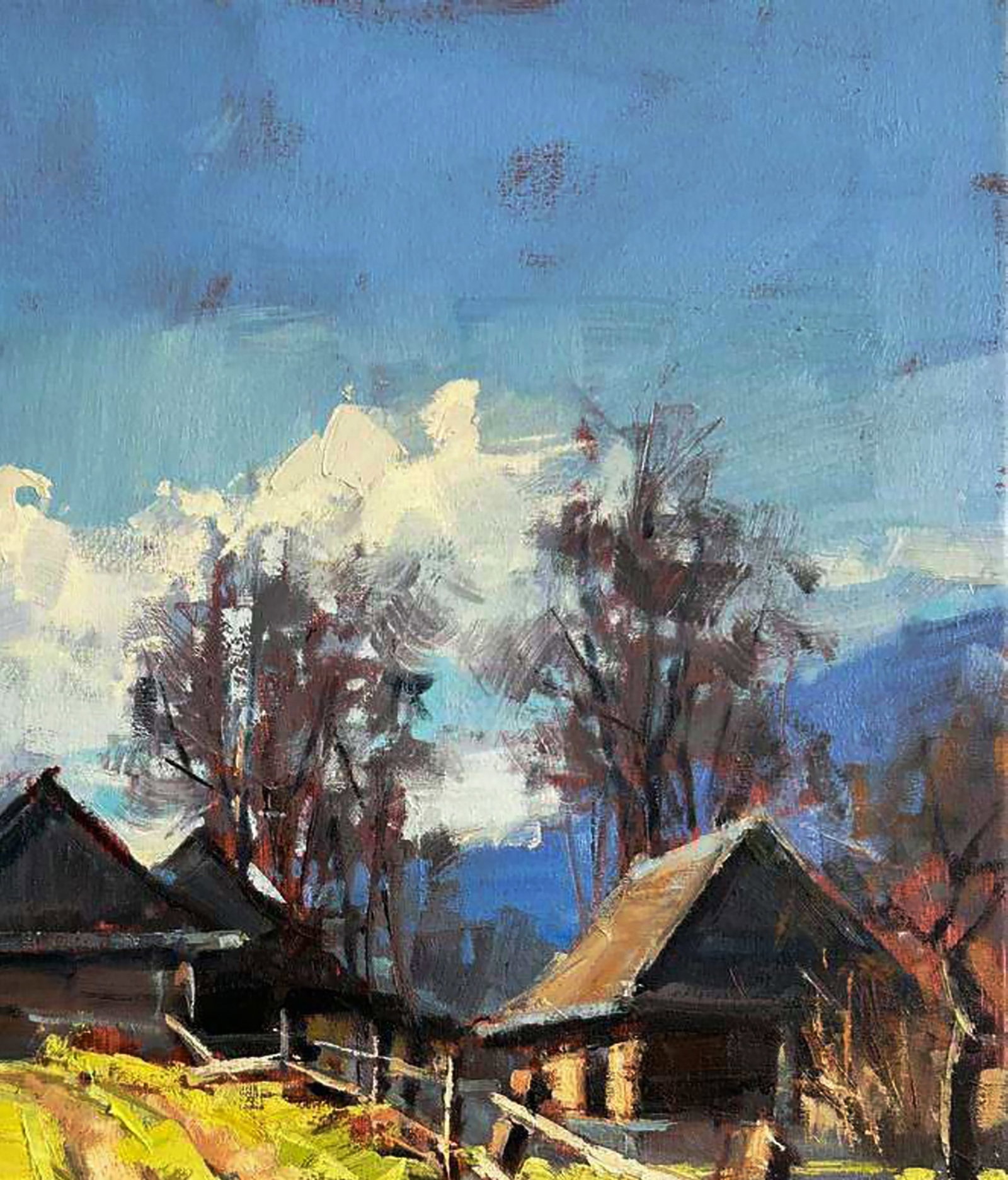 Oil painting The village road home Igor Lysytsya - 5