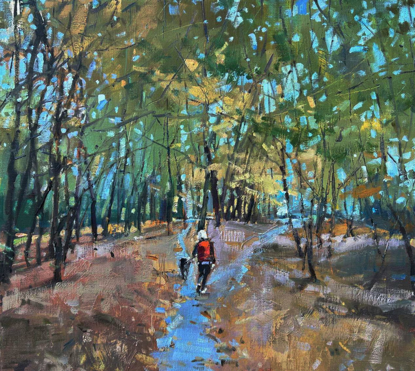 Oil painting Walk in the park Igor Lysytsya: Title: Oil painting Walk in the park Igor Lysytsya Description: 19LISITS Painter: Igor Lysytsya Size: 45x50 cm/17.71x19.68 inches Components: oil, canvas Original painting CONDITION: excellent ARTIST: