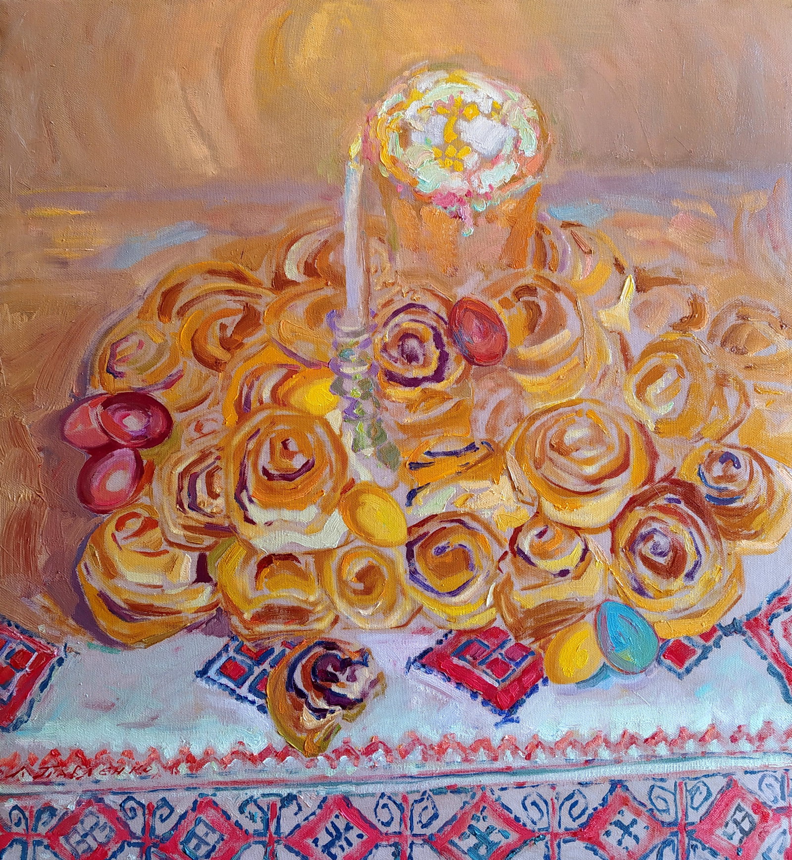 Oil painting Easter still life Leonid Pavlenko (1 of 5)