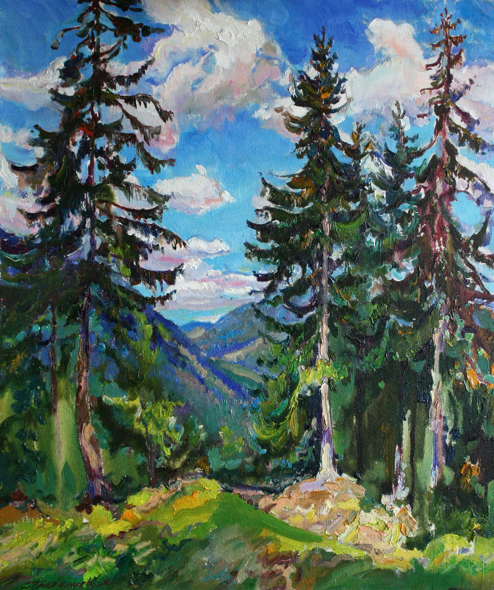 Oil painting Sunny day Leonid Pavlenko: Title: Oil painting Sunny day Leonid Pavlenko Description: 80PAVL Painter: Leonid Pavlenko Size: 75x65 cm/29.52x25.59 inches Components: oil, canvas Original painting CONDITION: excellent ARTIST: Born
