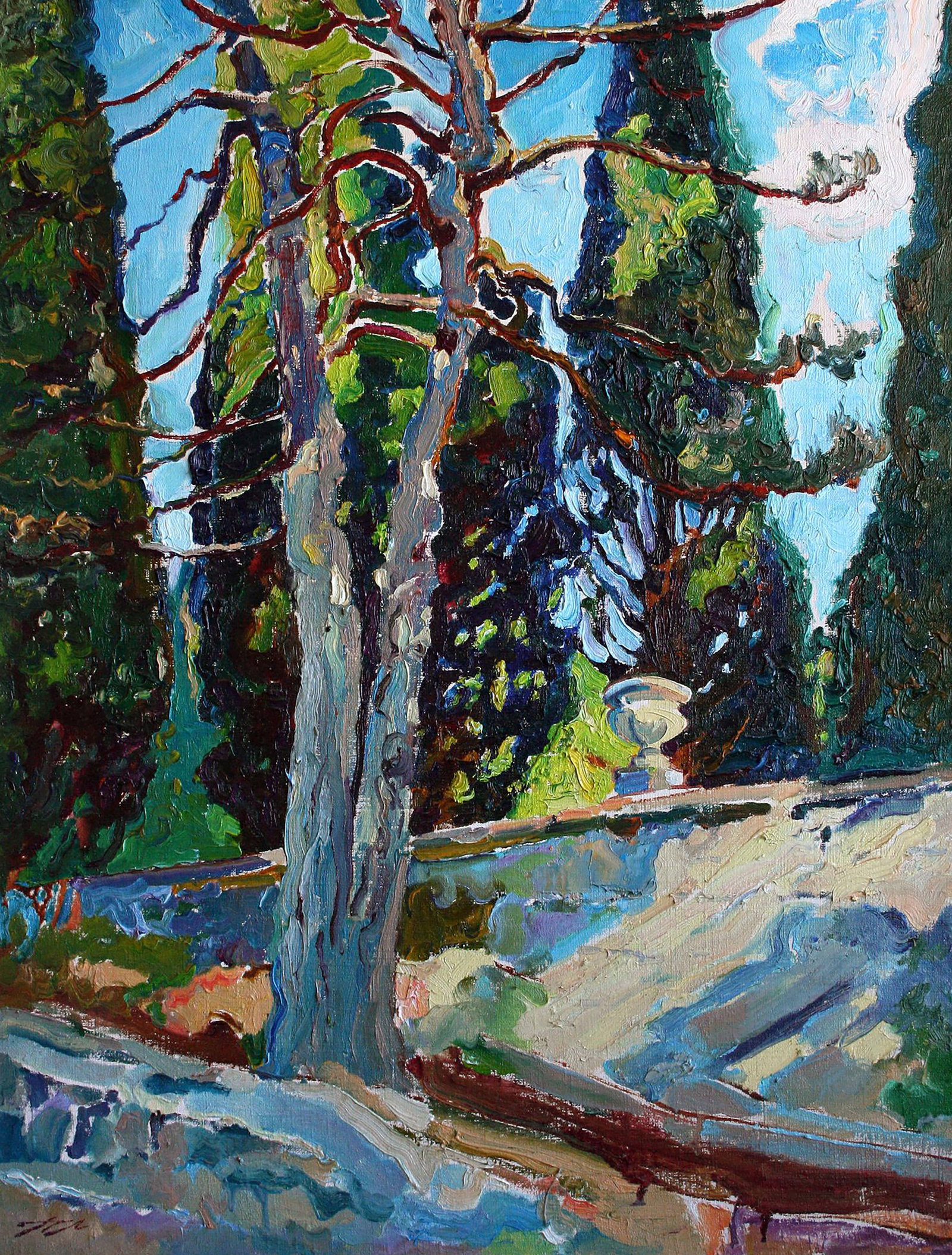 Oil painting Morning in the park Leonid Pavlenko: Title: Oil painting Morning in the park Leonid Pavlenko Description: 88PAVL Painter: Leonid Pavlenko Size: 80x60 cm/31.49x23.62 inches Components: oil, canvas Original painting CONDITION: excellent AR