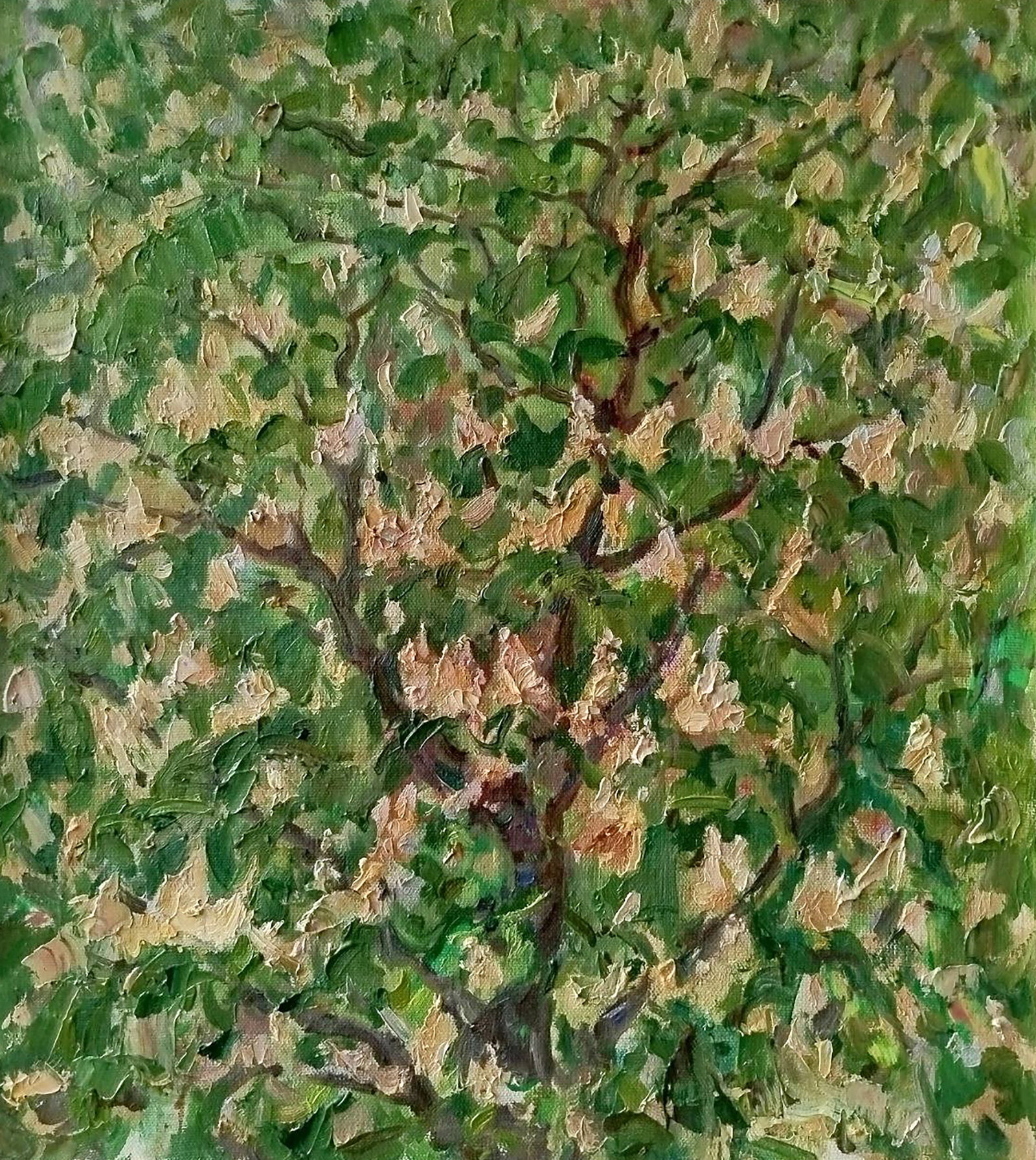 Oil painting Chestnut blossoms Leonid Pavlenko: Title: Oil painting Chestnut blossoms Leonid Pavlenko Description: 97PAVL Painter: Leonid Pavlenko Size: 50x45 cm/19.68x17.71 inches Components: oil, canvas Original painting CONDITION: excellent ARTI