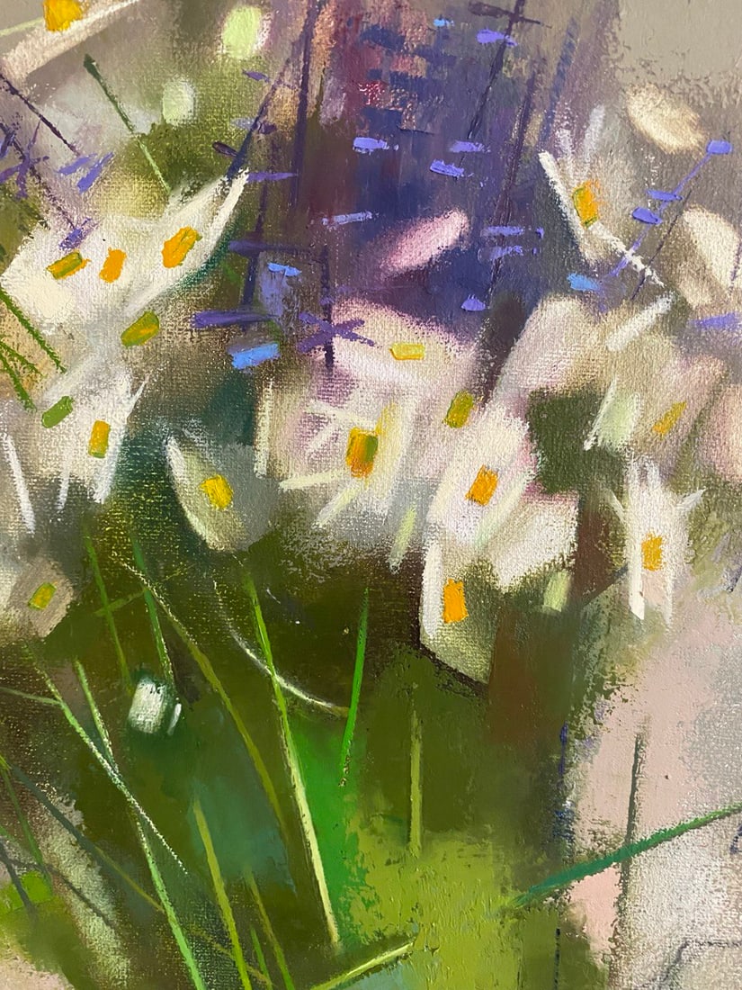Abstract Oil painting Lavender-chamomile Oksana Kyrylenko - 5