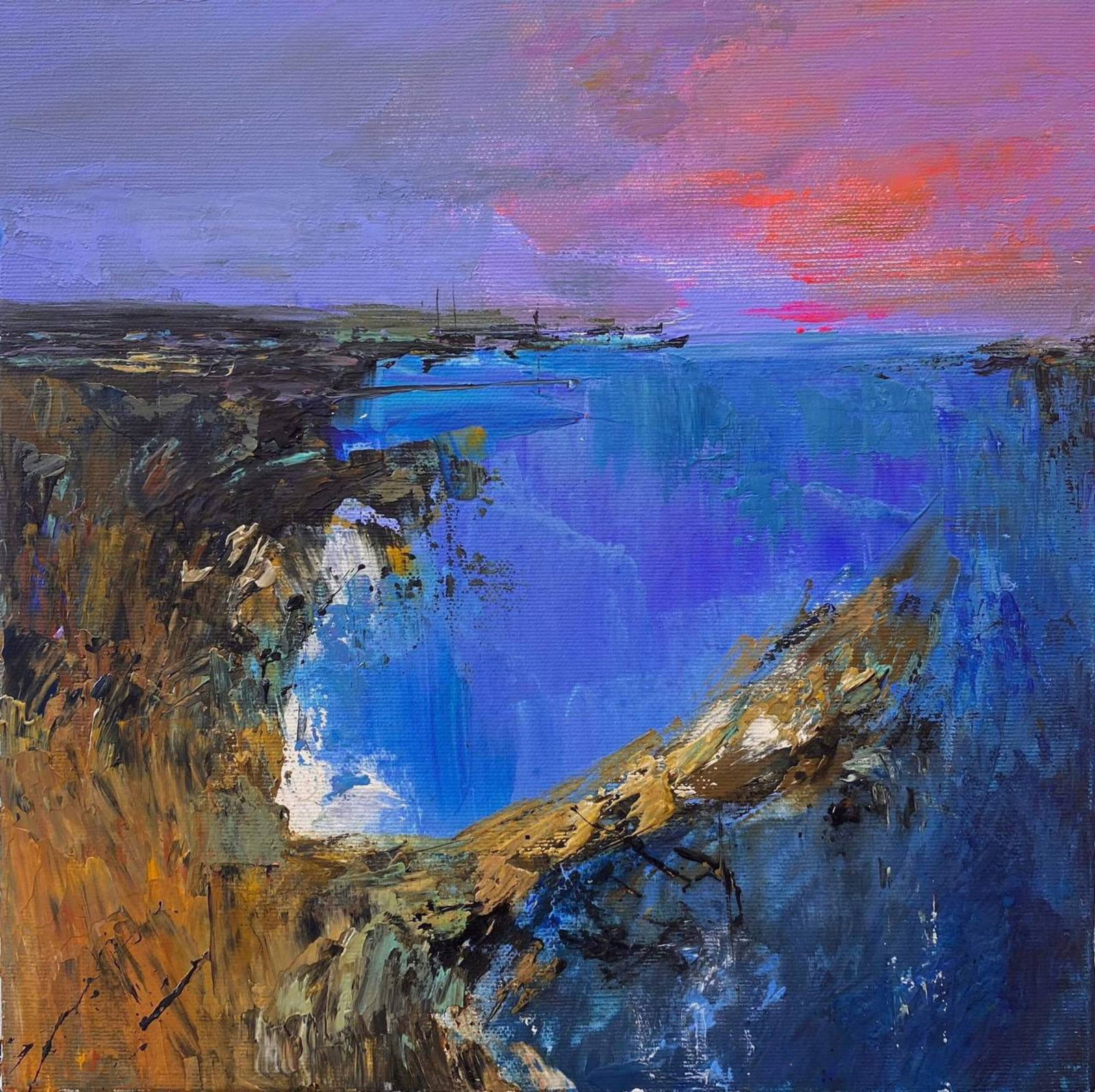 Acrylic painting Morning over the pond Igor Kutsenko: Title: Acrylic painting Morning over the pond Igor Kutsenko Description: 23Kut Painter: Igor Kutsenko S?ze: 30x30 cm/11,81x11,81 inches Components: Acrylic, canvas Original painting from our collectio